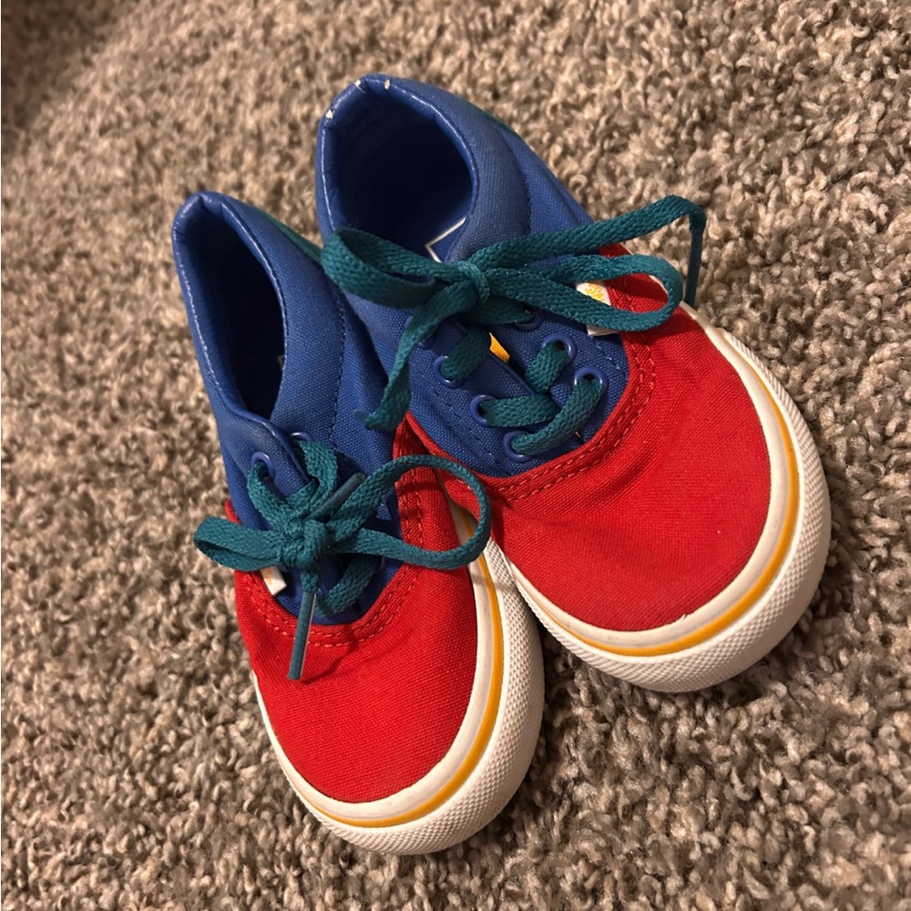 Vans Red and Blue Kids Sneakers